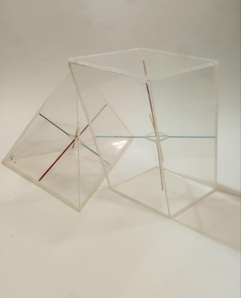2 didactische modellen - ruimtelijk - wiskunde, Antiek en Kunst, Ophalen of Verzenden