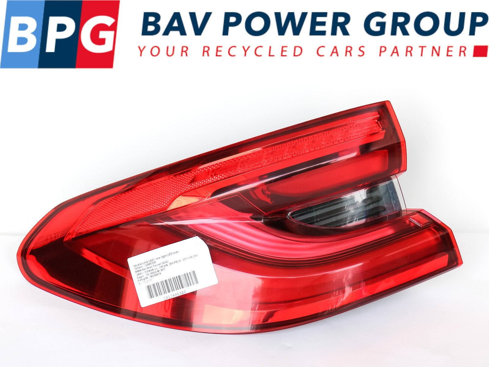 ACHTERLICHT LINKS BUITEN BMW 6 serie Gran Turismo (G32), Gebruikt, BMW, Petuelring 130
80809  München, DE, Bayerische Motoren Werke AG