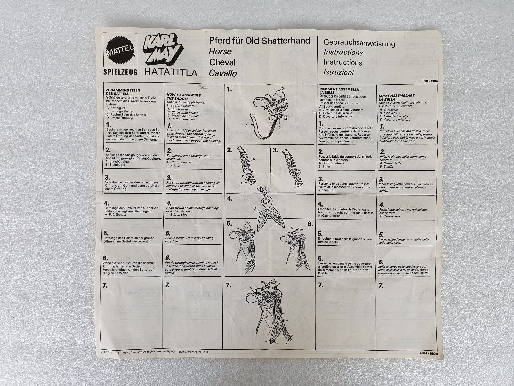 Big Jim / Karl May: Handleiding Hatatitla (Mattel, 1976), Collections, Jouets, Enlèvement ou Envoi, Utilisé