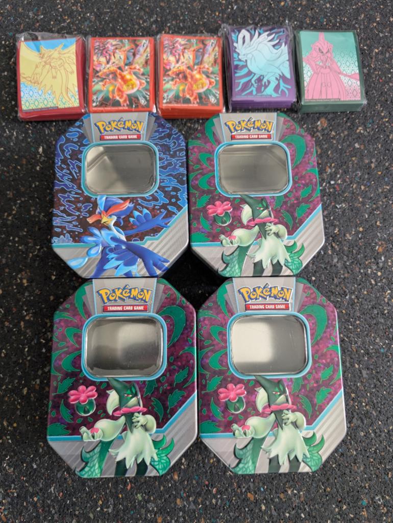 Pokémon sleeves nieuw + tins, Ophalen