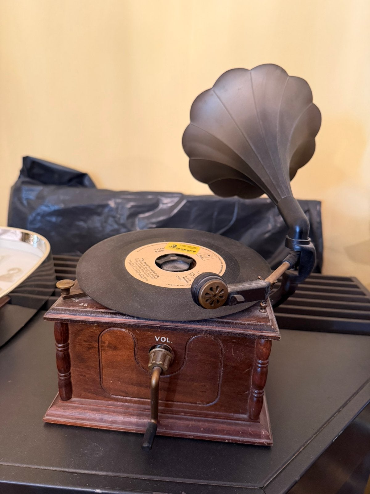 Prachtige vintage retro grammofoon/platenspeler, Antiek en Kunst, Antiek | Tv's en Audio, Ophalen