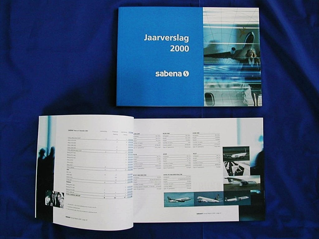 Rapport annuel 2000 Sabena Le tout dernier rapport annuel #3, Envoi, 20e siècle ou après, Neuf