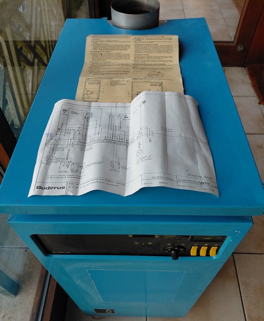 Aardgasketel Buderus, Doe-het-zelf en Bouw, Verwarming en Radiatoren, Gebruikt, Cv-ketel of Combi-ketel, 800 watt of meer, 80 cm of meer