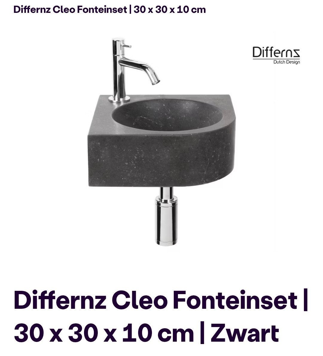Handenwasser Differenz Cleo complete set chrome, Ophalen, Kraan
