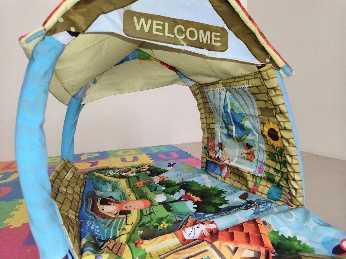 Speelhuisje / Speeltent met dieren en boerderij, Kinderen en Baby's, Speelgoed | Speelkleden, Ophalen