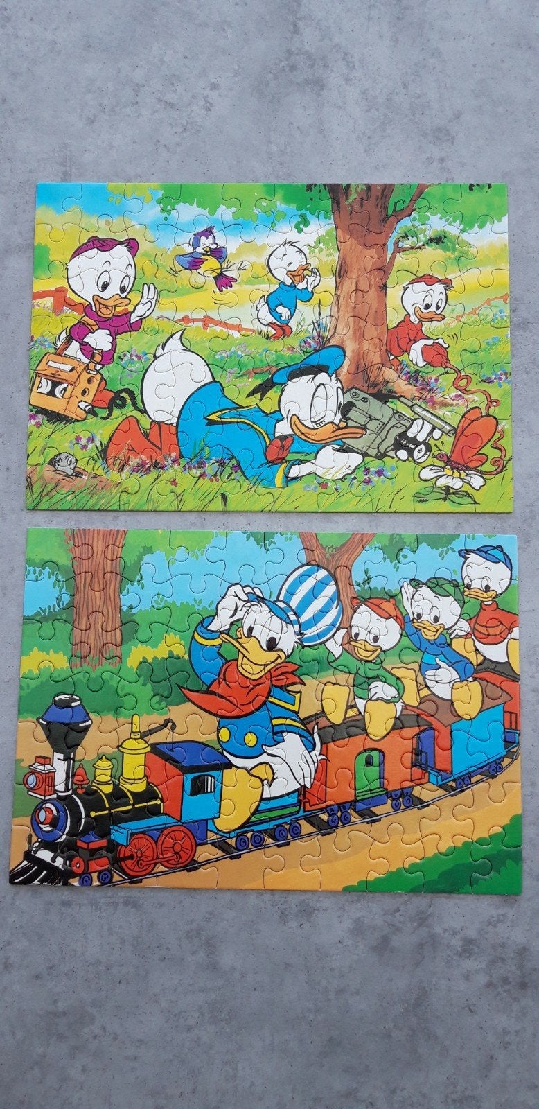 2 puzzels,  70 stukjes , Donald Duck, Kinderen en Baby's, Ophalen, Zo goed als nieuw