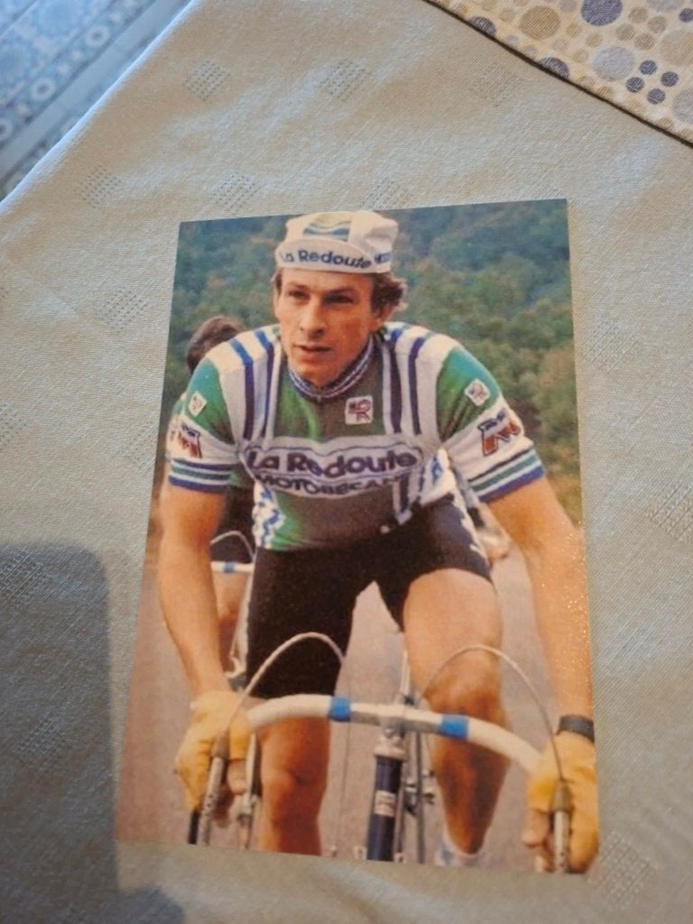 Foto (Repro) Paul Sherwen / La Redoute-Motobecane, Ophalen of Verzenden, Zo goed als nieuw, Poster, Plaatje of Sticker