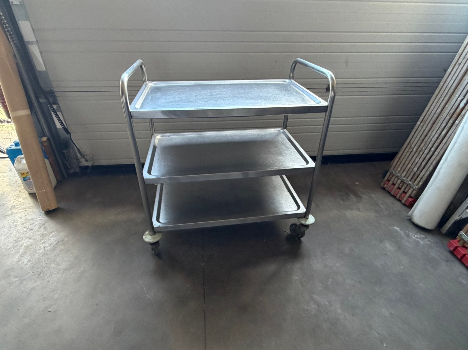 RVS Serveerwagen / Horeca Rolwagen 3 etages 85 x 52 x 94 cm, Enlèvement