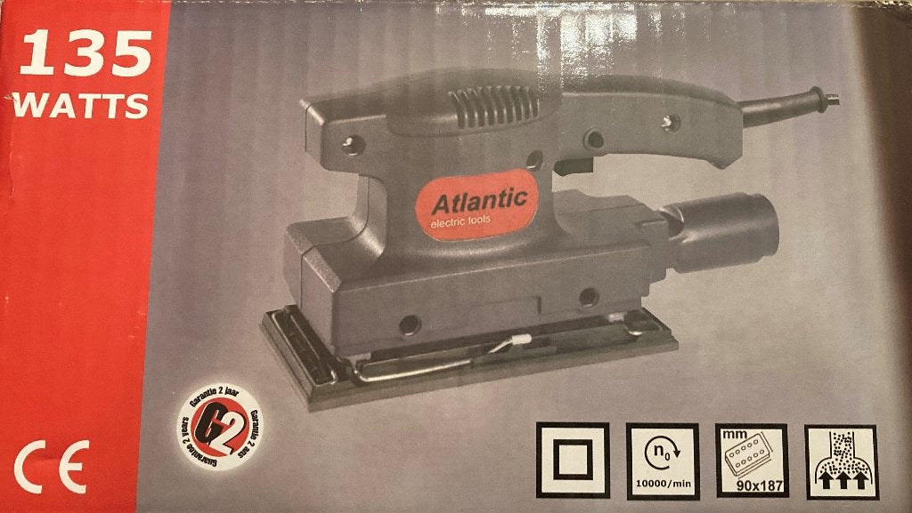 Vlakschuurmachine Atlantic, Bricolage & Construction, Outillage | Ponceuses, Enlèvement, Neuf, Moins de 600 watts, Ponceuse orbitale