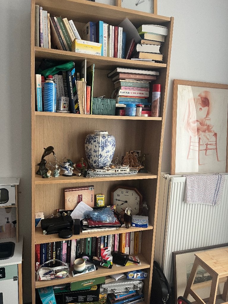 Billy boekenkast eikenhout, Ophalen, Zo goed als nieuw, Eikenhout, Met plank(en)