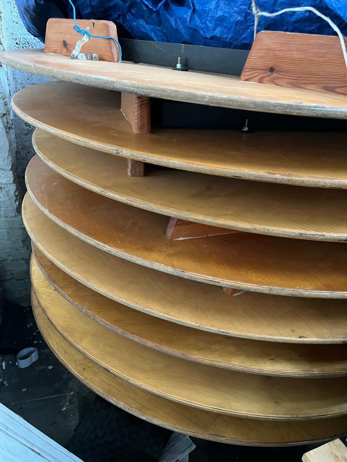 8 Horeca tafels (rond) 150cm, Ophalen, Gebruikt