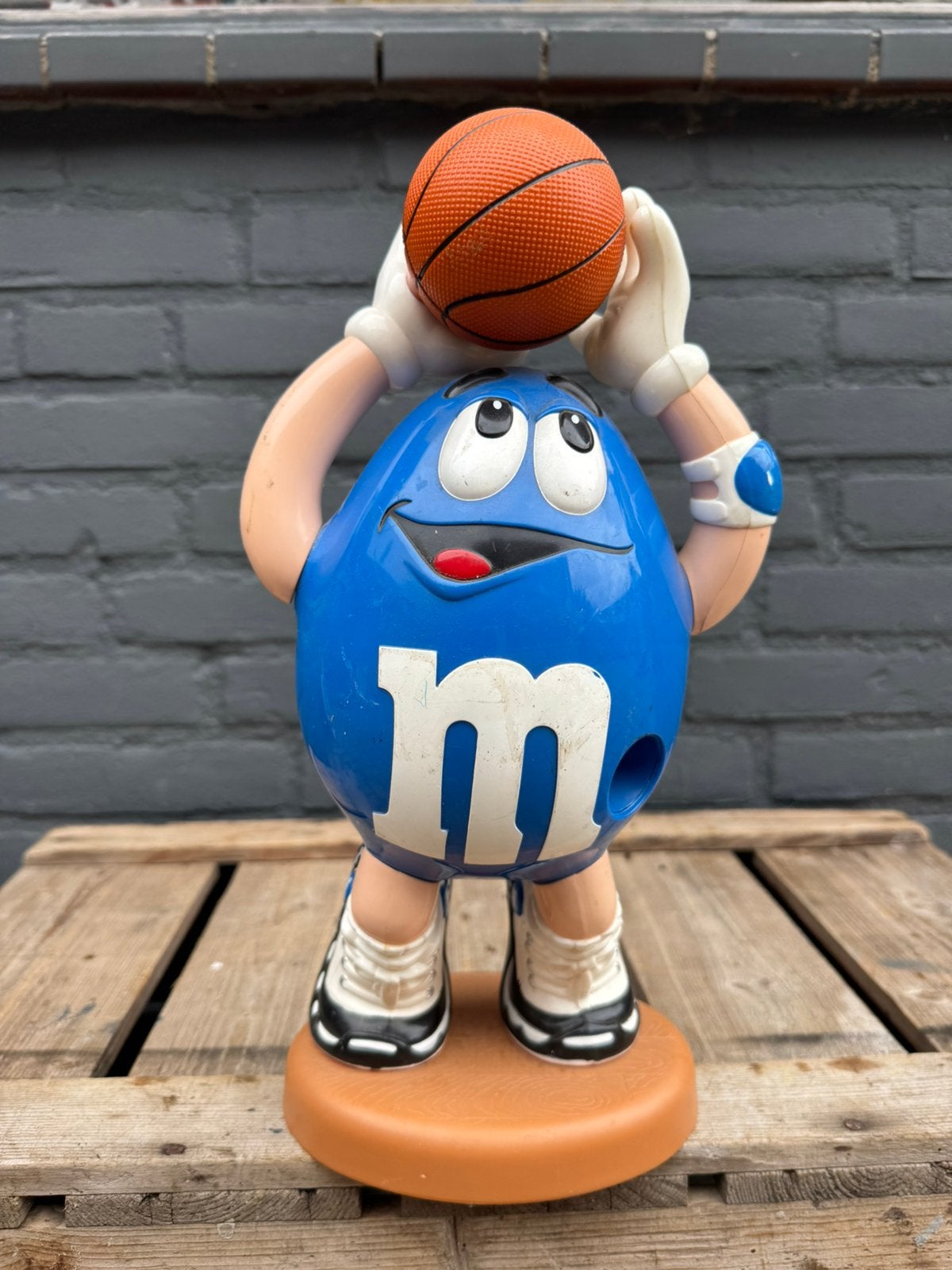 Distributeur publicitaire M&M bleu, Collections, Enlèvement ou Envoi, ., Ustensile, Utilisé