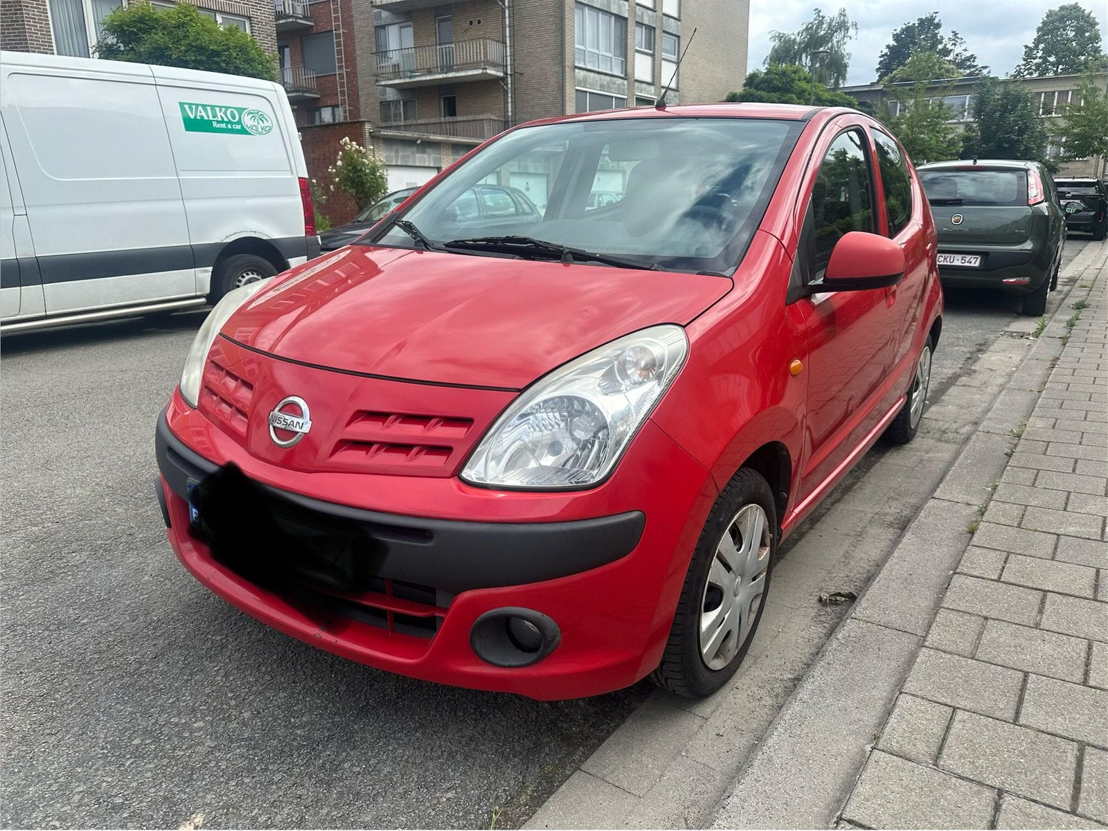 Nissan Pixo 1.0 Climatiseur, Rouge, Euro 5, Boîte manuelle, Noir