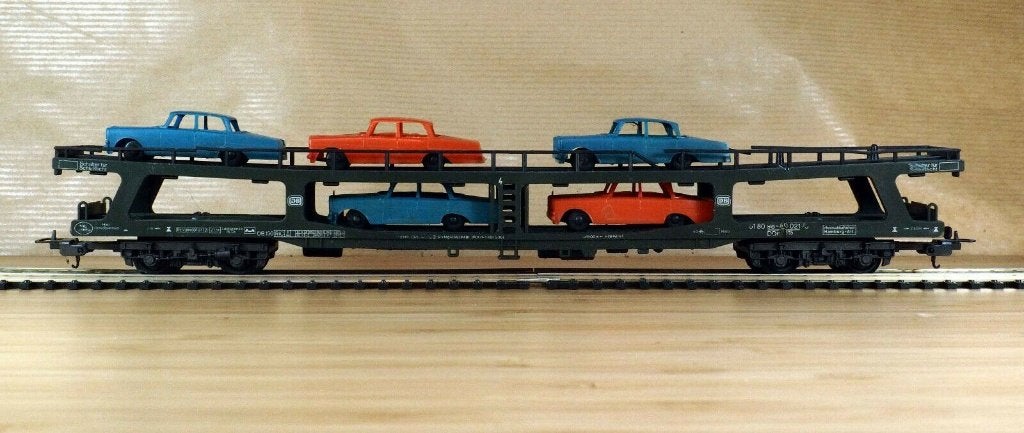 Ancien Wagon Porte Autos MERCEDES 1/87 LIMA Jouef compatible, Enlèvement, Comme neuf, Wagon, Lima