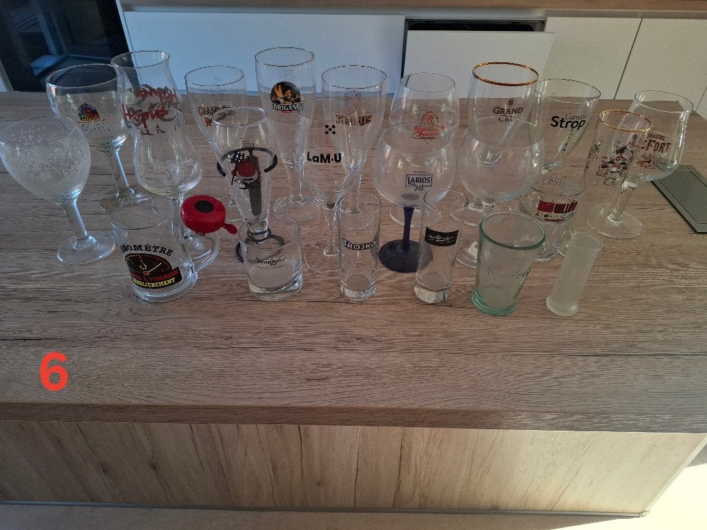 Lot de verres à bière – nombreuses marques belges, Enlèvement, Comme neuf, Verre ou Verres, Autres marques