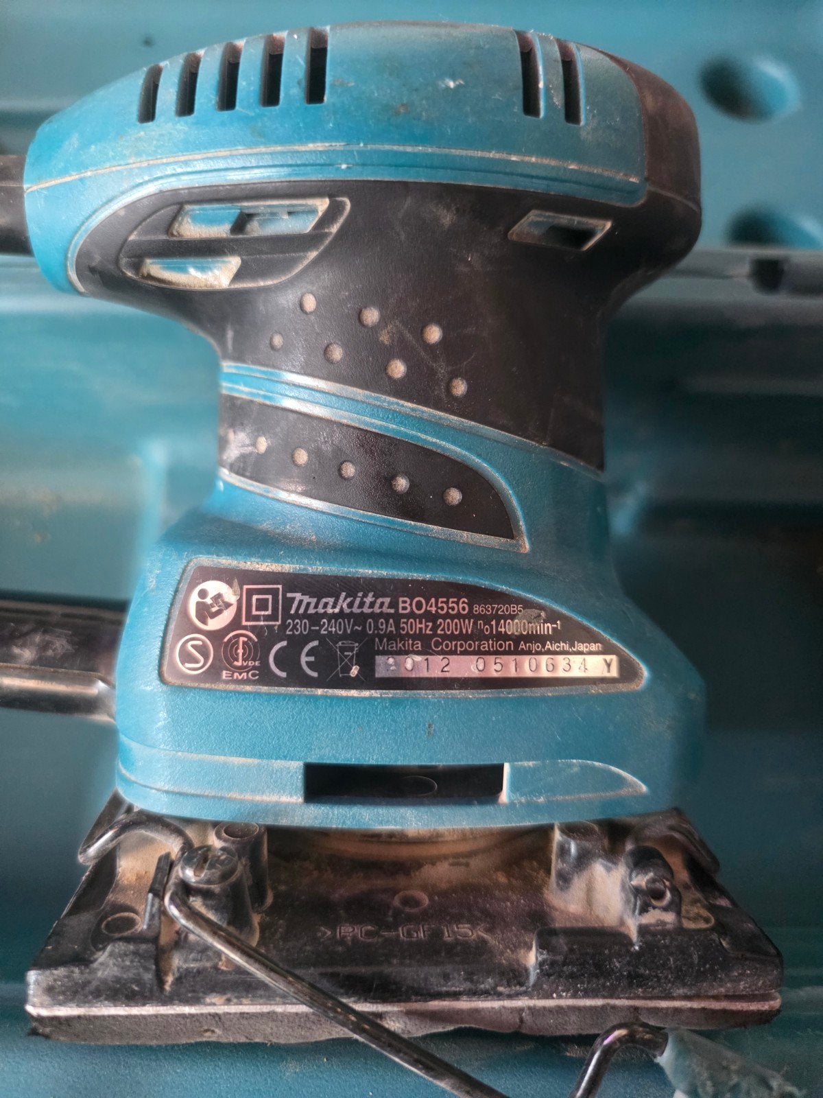 Makita schuurmachine BO4556, Ophalen of Verzenden, Gebruikt, Minder dan 600 watt
