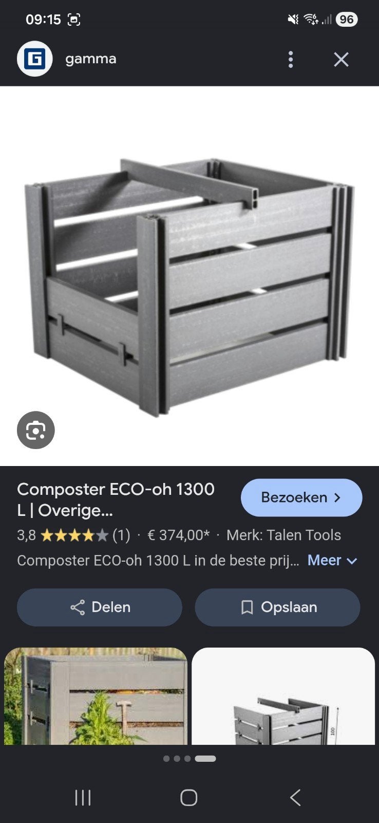 compostbak, Ophalen, Kunststof