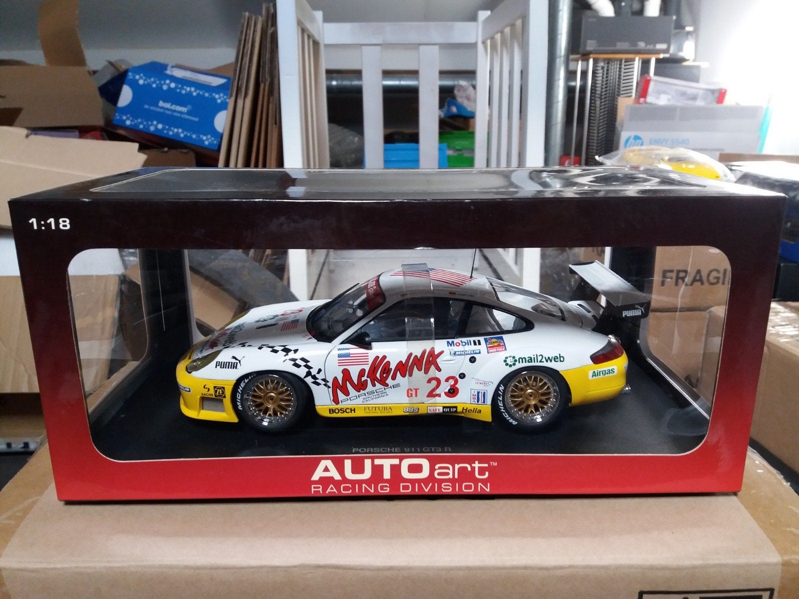 Autoart Porsche 911 GT3 R Sebring 12 heures 2003 GT 1/18, Enlèvement ou Envoi, Neuf, Voiture, Autoart