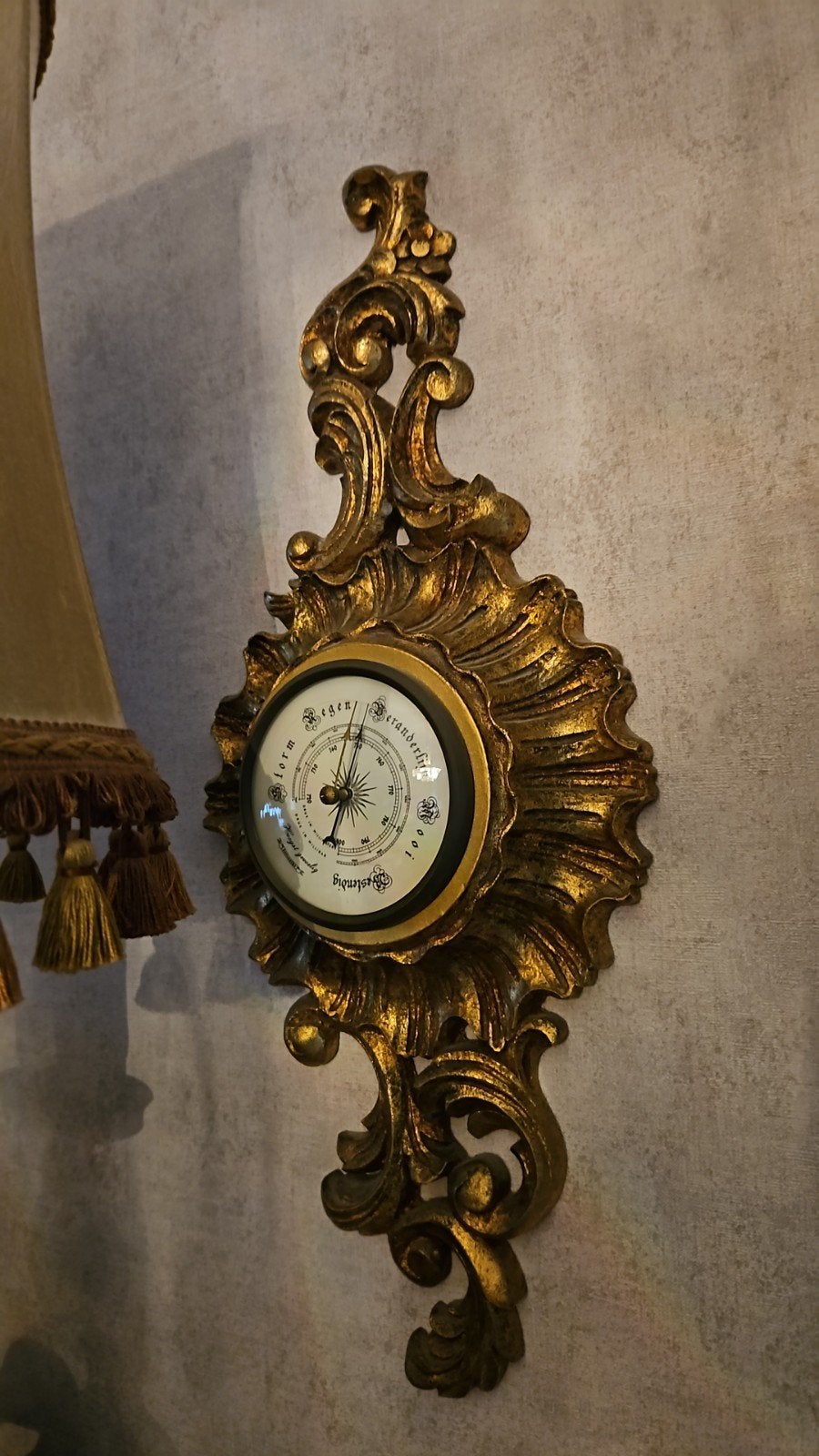 Vintage wandbarometer Storm, Regen, Veranderlijk, Mooi, Ophalen