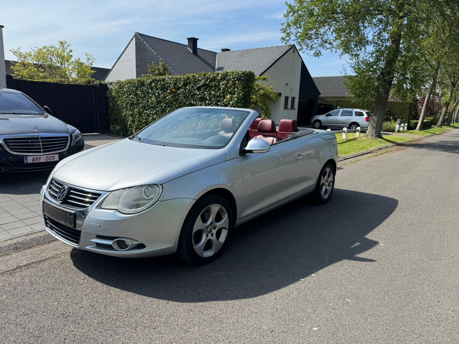 Volkswagen Eos 1.6 benzine, Autos, Volkswagen, Cuir, Argent ou Gris, Cabriolet, Boîte manuelle