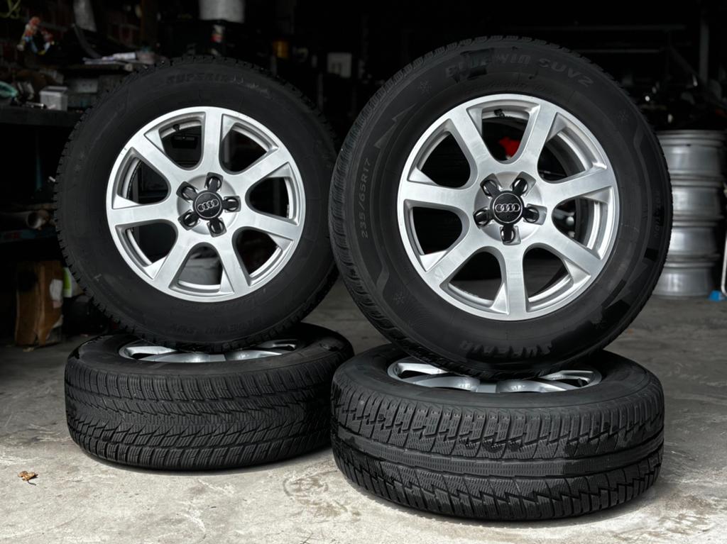 Audi Q5 Velgen • 235/65/17 • 5x112 • Winter, Gebruikt, Banden en Velgen, 17 inch, 235 mm