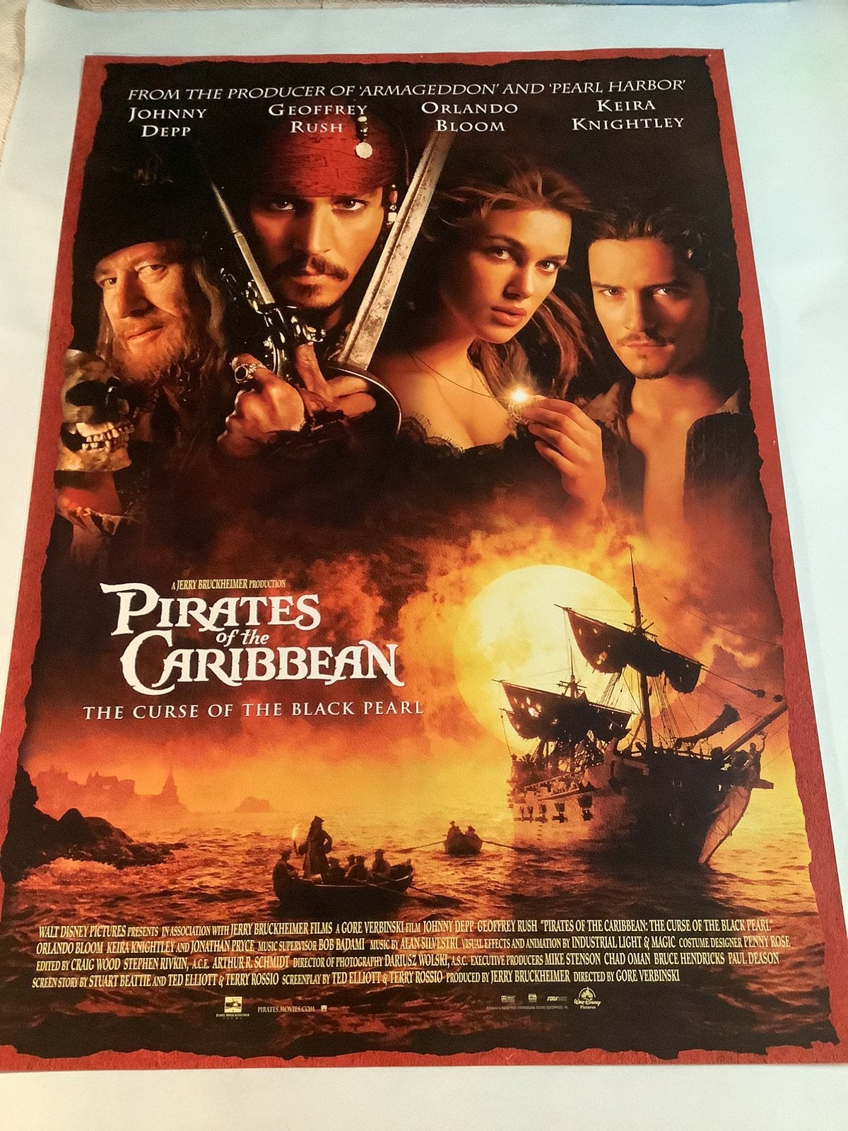 Poster souvenir PIRATES DES CARAÏBES 68-98 cm, Collections, Enlèvement ou Envoi