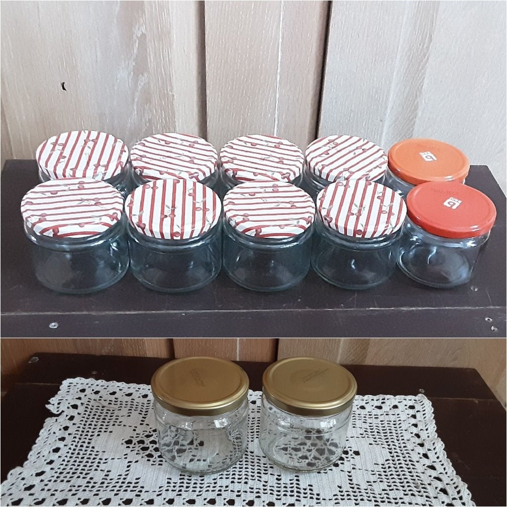12 confituurpotten per 330ml, Prijs voor alles, Ophalen of Verzenden, Glas