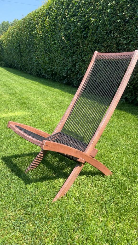 chaise longue, Jardin & Terrasse, Enlèvement, Comme neuf, Bois, Pliant