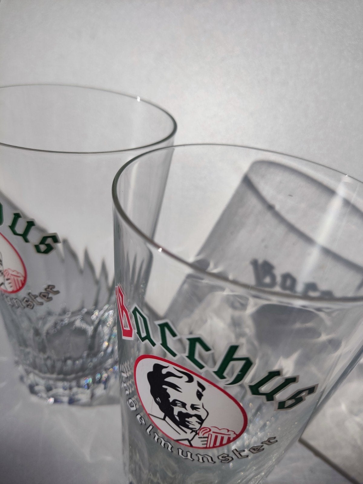 premier type de lot de 2 verres à bière Bacchus 25cl - Brouw, Enlèvement, Comme neuf, Verre ou Verres, Autres marques