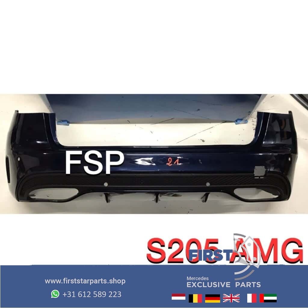 W205 S205 AMG Achterbumper C Klasse Estate zwart wit grijs r, Autos : Pièces & Accessoires, Arrière, Utilisé, -, -