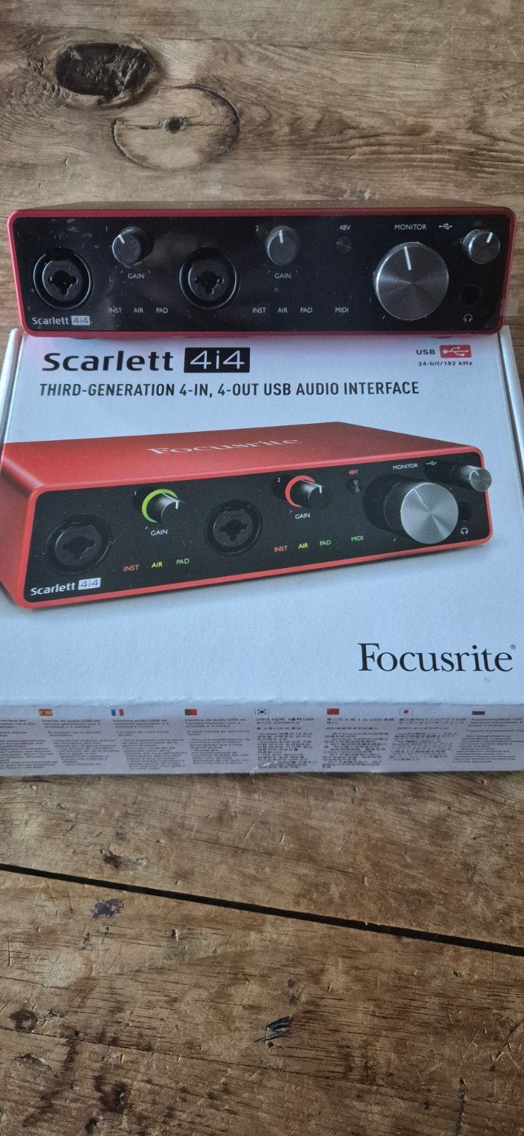 focusrite Scarlett 4i4 [3rd Gen] nieuw met folie op toestel, Computers en Software, Ophalen of Verzenden, Nieuw, Extern, Focusrite