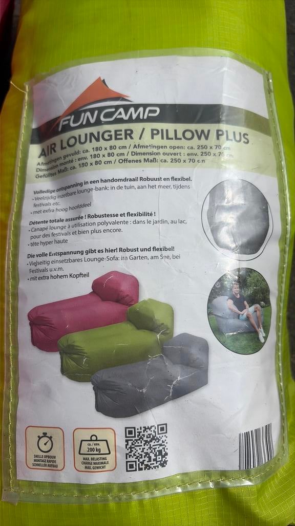 Air lounger, pillow plus, zitzak, 6 stuks, Tuin en Terras, Ophalen, Zo goed als nieuw