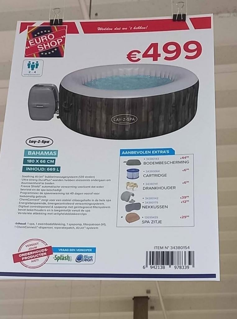 Jacuzzi gonflabe, Ophalen