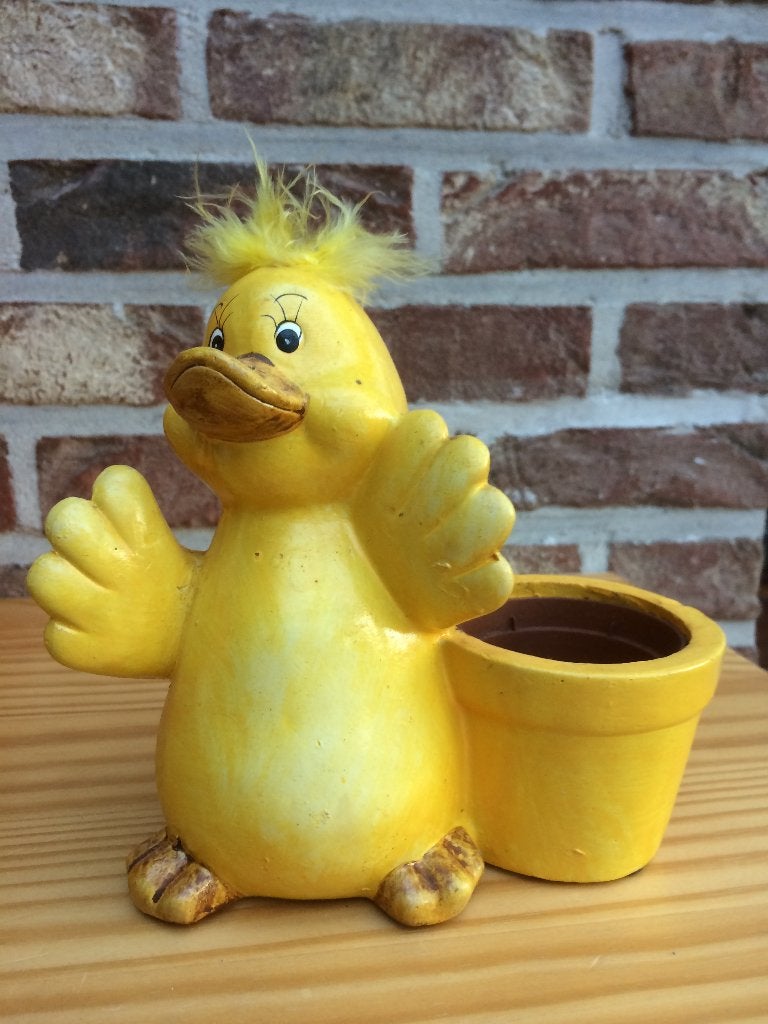 Stenen paaseendje met bloempotje, Tuin en Terras, Bloempotten, Ophalen, Gebruikt, Minder dan 40 cm, Balkon