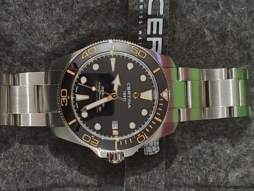 Certina DS Action Diver 38mm Powermatic 80 Neuve Full Set, Handtassen en Accessoires, Overige merken, Staal, Staal, Polshorloge