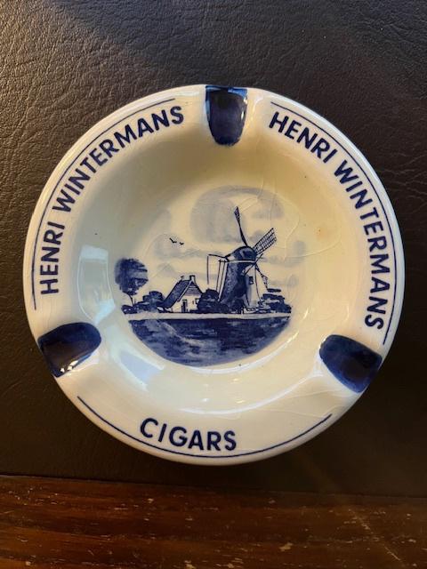 Asbak Henri Wintermans Cigars, delfts blauw, Ophalen
