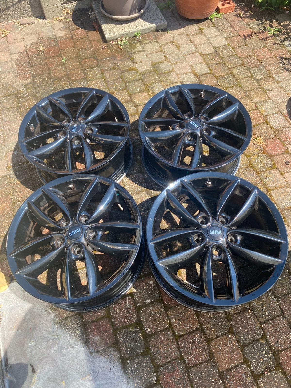 Zwarte velgen Mini Countryman 17 inch, Auto-onderdelen, Banden en Velgen, Ophalen, Gebruikt, 17 inch, Velg(en)