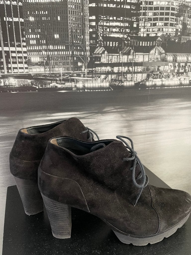 mooie zwarte schoenen met hak - Paul Green - size 9, Kleding | Dames, Verzenden, Zwart, Zo goed als nieuw, Paul Green