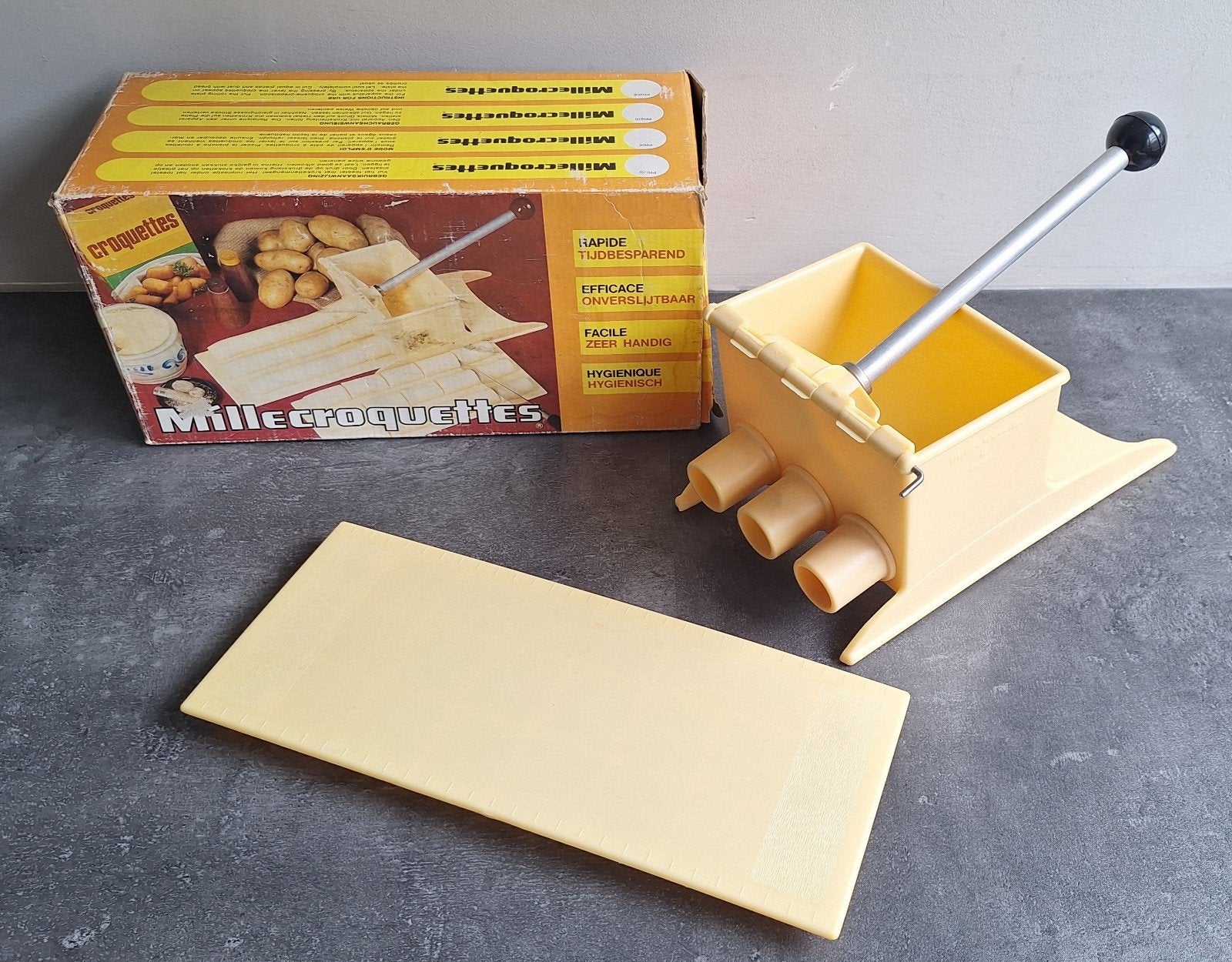 Droogvoermachine/machine met originele doos — Retro, Antiek en Kunst, Antiek | Keukengerei, Ophalen of Verzenden