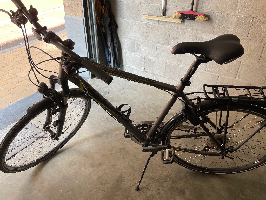 Herenfiets giant, Fietsen en Brommers, Ophalen, Gebruikt, Velgrem, Versnellingen