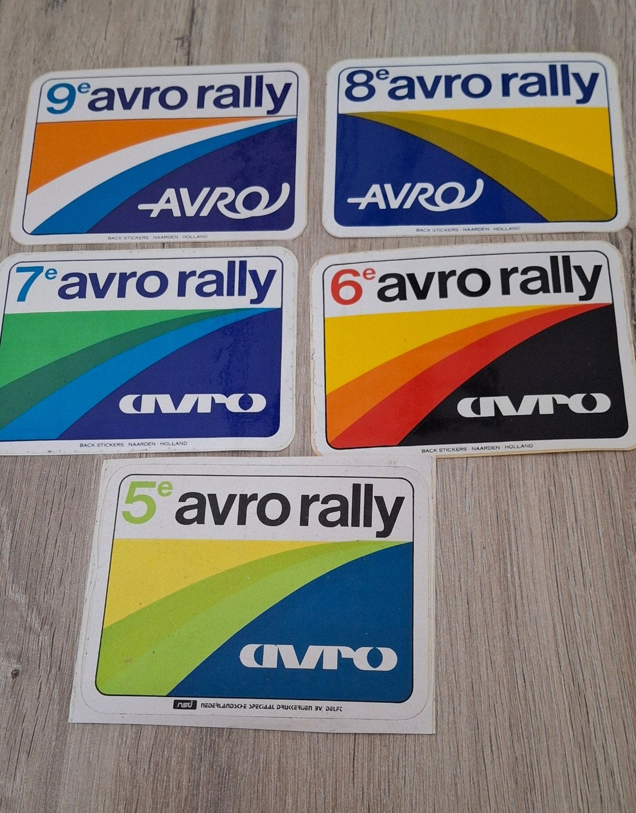 Lot vintage stickers autorally Avrorally avro, Ophalen of Verzenden, Zo goed als nieuw, Auto of Motor