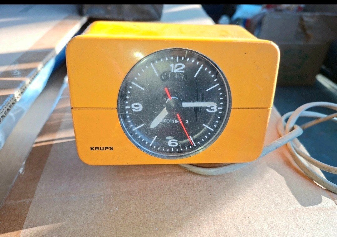 Réveil orange vintage Krups, Ophalen of Verzenden