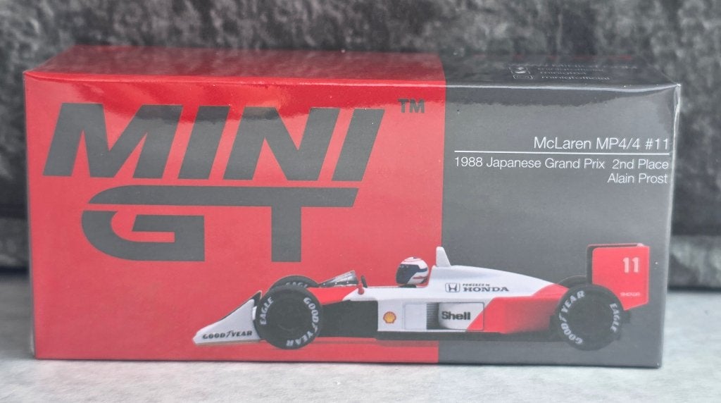 Mc Laren MP4/4 Alain Prost Mini GT, Neuf, Enlèvement ou Envoi, Voiture, Mini GT