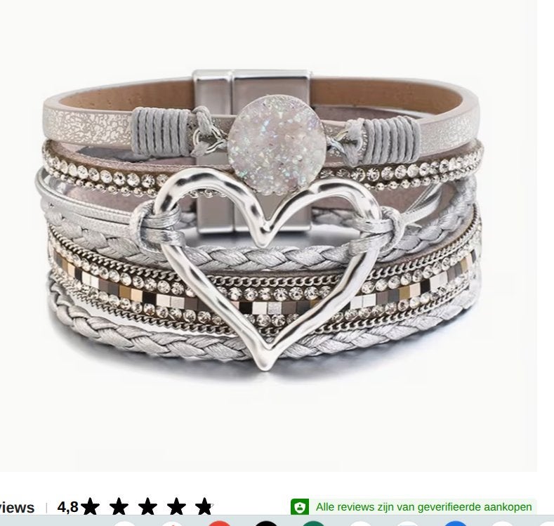 Mooie nieuwe armbanden 4 € stuk, Ophalen of Verzenden, Bruin, Overige materialen