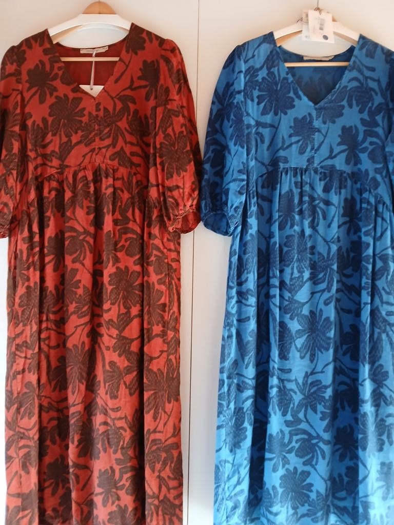 La fee maraboutee linnen kleedjes Mt 44, Kleding | Dames, Grote Maten, Ophalen of Verzenden, Blauw