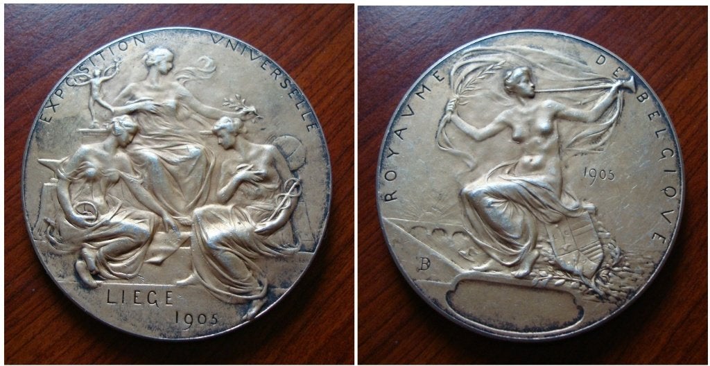 Gedenkmedaille Expo Universelle Liège 1905, Envoi, Bronze