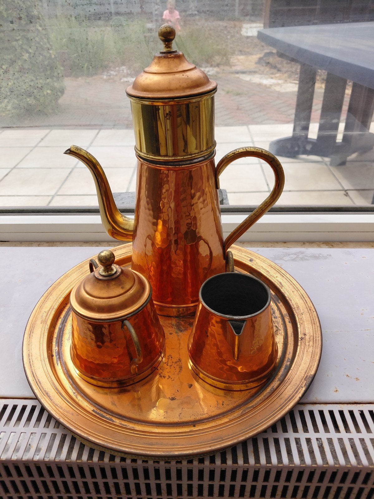 koffiesetje koper, Ophalen of Verzenden