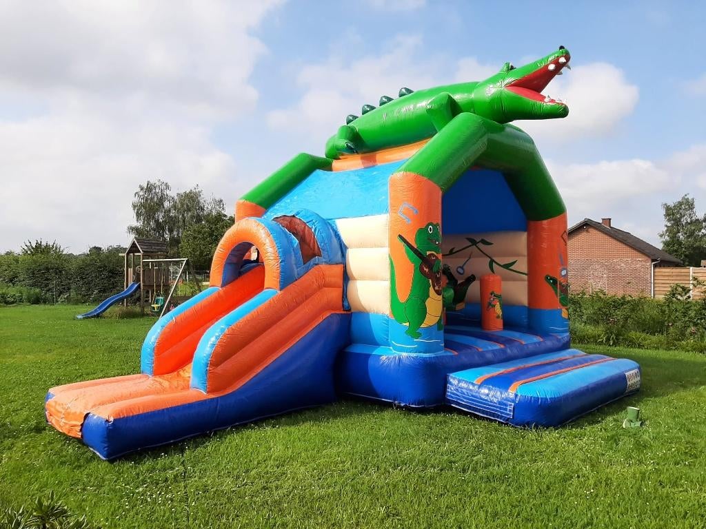 Springkasteel Krokodil te huur 90€/dag 150€/Weekend, Enlèvement ou Envoi, Comme neuf