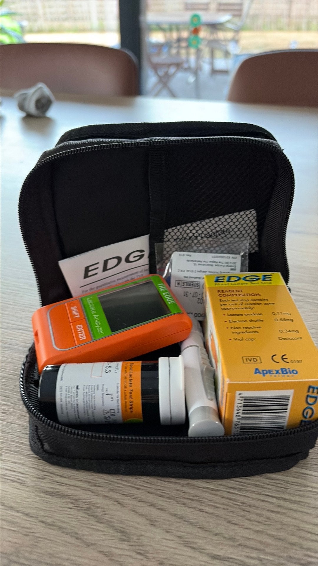 Edge lactaat meter, Ophalen, Nieuw