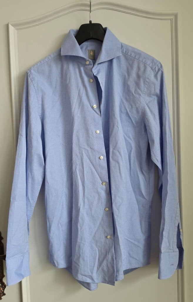 Chemise Slim Fit Jacques Britt — Taille 41/L — 100 % coton, Tour de cou 41/42 (L), Enlèvement ou Envoi, Jacques Britt, Comme neuf